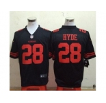 Nike San Francisco 49ers #28 Carlos Hyde Black Jerseys(Game)
