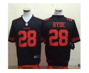 Nike San Francisco 49ers #28 Carlos Hyde Black Jerseys(Game)