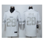 Nike San Francisco 49ers #28 Hyde Platinum White Jerseys(Game)
