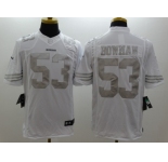 Nike San Francisco 49ers #53 NaVorro Bowman Platinum White Jerseys(Game)