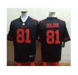 Nike San Francisco 49ers #81 Anquan Boldin Black Jerseys(Game)