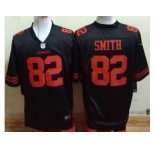 Nike San Francisco 49ers #82 Torrey Smith Black Jerseys(Game)