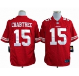 nike nfl jerseys san francisco 49ers #15 crabtree red[game]