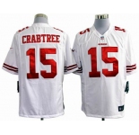 nike nfl jerseys san francisco 49ers #15 crabtree white[game]