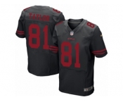 Men Nike San Francisco 49ers #81 Trent Taylor Elite Black NFL Jersey