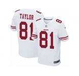 Men Nike San Francisco 49ers #81 Trent Taylor Elite White NFL Jersey