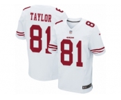 Men Nike San Francisco 49ers #81 Trent Taylor Elite White NFL Jersey