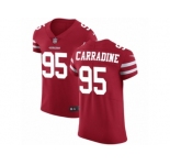 Men Nike San Francisco 49ers #95 Tank Carradine Red Team Color Vapor Untouchable Elite Player NFL Jersey