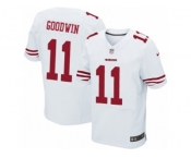 Men's Nike San Francisco 49ers #11 Marquise Goodwin Elite White NFL Jersey