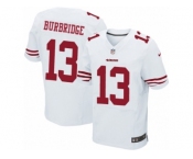 Men's Nike San Francisco 49ers #13 Aaron Burbridge Elite White NFL Jersey