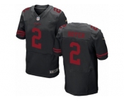 Men's Nike San Francisco 49ers #2 Brian Hoyer Elite Black NFL Jersey
