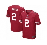 Men's Nike San Francisco 49ers #2 Brian Hoyer Elite Red Team Color NFL Jersey