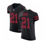 Men's Nike San Francisco 49ers #21 Frank Gore Black Alternate Vapor Untouchable Elite Player NFL Jersey