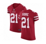 Men's Nike San Francisco 49ers #21 Frank Gore Red Team Color Vapor Untouchable Elite Player NFL Jersey