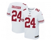 Men's Nike San Francisco 49ers #24 Shaun Draughn Elite White NFL Jersey