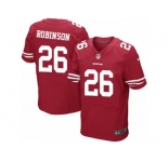 Men's Nike San Francisco 49ers #26 Rashard Robinson Elite Red Team Color NFL Jersey