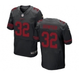 Men's Nike San Francisco 49ers #32 Kendall Hunter Elite Black NFL Jersey