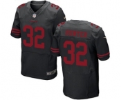 Men's Nike San Francisco 49ers #32 Kendall Hunter Elite Black NFL Jersey