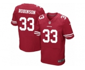 Men's Nike San Francisco 49ers #33 Rashard Robinson Elite Red Team Color NFL Jersey