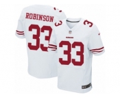 Men's Nike San Francisco 49ers #33 Rashard Robinson Elite White NFL Jersey