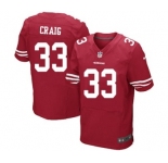 Men's Nike San Francisco 49ers #33 Roger Craig Elite Red Team Color NFL Jersey
