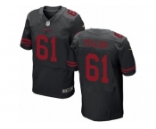 Men's Nike San Francisco 49ers #61 Andrew Tiller Elite Black Alternate NFL Jersey