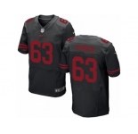 Men's Nike San Francisco 49ers #63 Brandon Fusco Elite Black NFL Jersey
