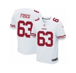 Men's Nike San Francisco 49ers #63 Brandon Fusco Elite White NFL Jersey