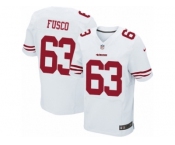 Men's Nike San Francisco 49ers #63 Brandon Fusco Elite White NFL Jersey