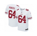 Men's Nike San Francisco 49ers #64 Mike Purcell Elite White NFL Jersey