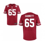 Men's Nike San Francisco 49ers #65 Joshua Garnett Elite Red Team Color NFL Jersey