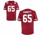 Men's Nike San Francisco 49ers #65 Joshua Garnett Elite Red Team Color NFL Jersey