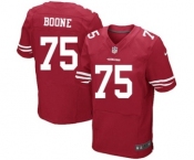 Men's Nike San Francisco 49ers #75 Alex Boone Elite Red Team Color NFL Jersey