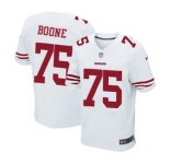 Men's Nike San Francisco 49ers #75 Alex Boone Elite White NFL Jersey