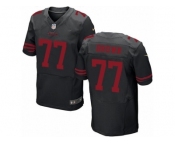 Men's Nike San Francisco 49ers #77 Trent Brown Elite Black Alternate NFL Jersey