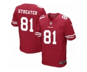 Men's Nike San Francisco 49ers #81 Rod Streater Elite Red Team Color NFL Jersey