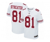 Men's Nike San Francisco 49ers #81 Rod Streater Elite White NFL Jersey