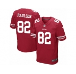 Men's Nike San Francisco 49ers #82 Logan Paulsen Elite Red Team Color NFL Jersey