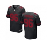 Men's Nike San Francisco 49ers #96 Solomon Thomas Elite Black NFL Jersey