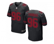Men's Nike San Francisco 49ers #96 Solomon Thomas Elite Black NFL Jersey