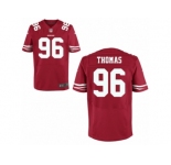 Men's Nike San Francisco 49ers #96 Solomon Thomas Elite Red Team Color NFL Jersey