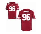 Men's Nike San Francisco 49ers #96 Solomon Thomas Elite Red Team Color NFL Jersey