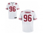 Men's Nike San Francisco 49ers #96 Solomon Thomas Elite White NFL Jersey