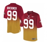 Men's Nike San Francisco 49ers #99 DeForest Buckner Elite Red Gold Fadeaway NFL Jersey