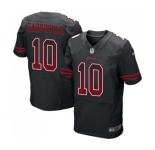 Men's San Francisco 49ers #10 Jimmy Garoppolo Elite Black Alternate Drift Fashion Football Jersey