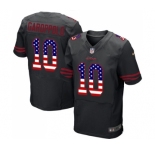 Men's San Francisco 49ers #10 Jimmy Garoppolo Elite Black Alternate USA Flag Fashion Football Jersey