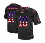 Men's San Francisco 49ers #10 Jimmy Garoppolo Elite Black USA Flag Fashion Football Jersey