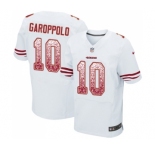 Men's San Francisco 49ers #10 Jimmy Garoppolo Elite White Road Drift Fashion Football Jersey