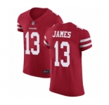 Men's San Francisco 49ers #13 Richie James Red Team Color Vapor Untouchable Elite Player Football Jersey