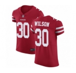 Men's San Francisco 49ers #30 Jeff Wilson Red Team Color Vapor Untouchable Elite Player Football Jersey